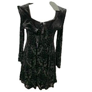 Killstar Velvet Burnout Goth Mini Dress M 6/8 - NWT